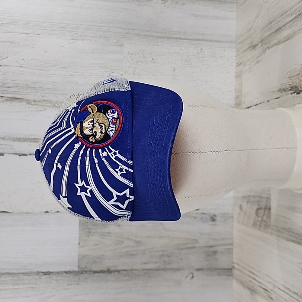 MLB Chicago Cubs New Era blue Clark the Cub baseball hat cap mesh back hook loop